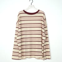 【CHIGNON】[8466-768KO] ｼｱｰﾗﾝﾀﾞﾑﾎﾞｰﾀﾞｰTEE