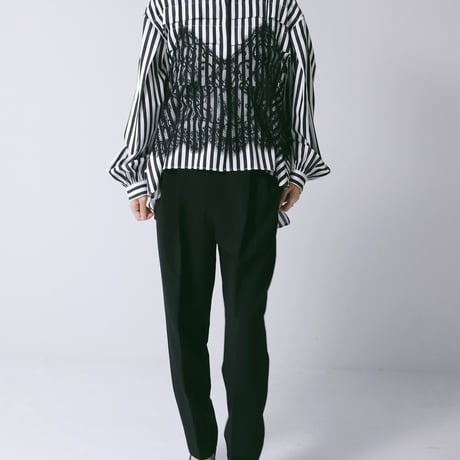 【CHIGNON】[1866-620MK] ｽﾄﾗｲﾌﾟｲﾚﾍﾑSH（ﾌﾞﾗｯｸﾜﾝｶﾗｰ）