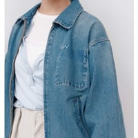 【YENN】[Y264-41139] DENIM ZIP UP JACKET