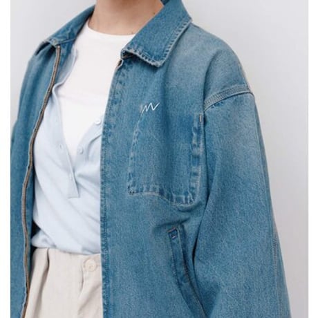 【YENN】[Y264-41139] DENIM ZIP UP JACKET