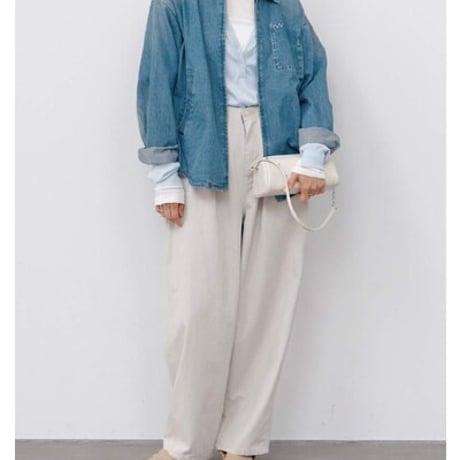【YENN】[Y264-41139] DENIM ZIP UP JACKET