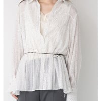 【Mewl】DOT SHEER SHIRT（ホワイト）[M264-18175]