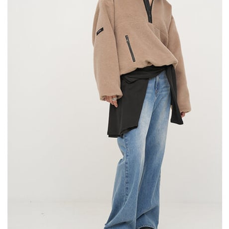 ★追加生産決定商品★【YENN】SHAGGY HALF ZIP JK（納期：10月下旬～11月上旬）[Y254-41126-7]