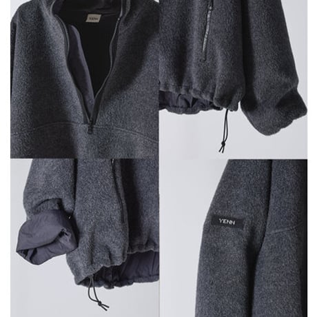 ★追加生産決定商品★【YENN】SHAGGY HALF ZIP JK（納期：10月下旬～11月上旬）[Y254-41126-7]