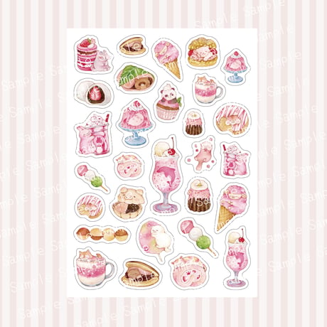 春とうたたね☆透明シール