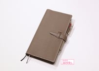 手帳カバー［ほぼ日手帳weeksサイズ］グレージュ/ブラウン系 T891