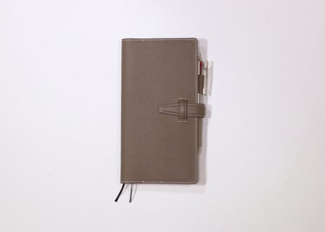 手帳カバー［ほぼ日手帳weeksサイズ］グレージュ/ブラウン系 T891