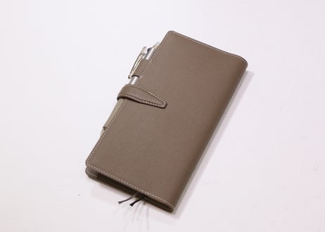 手帳カバー［ほぼ日手帳weeksサイズ］グレージュ/ブラウン系 T891