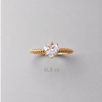 限定スペシャル価格　0.5ct　ハートダイヤ ブーケリング