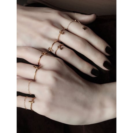 norme tag chain ring (Round type) / SV925＋Gold Plated