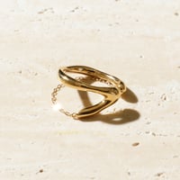 norme frame earcuff ring / SV925＋Gold Plated