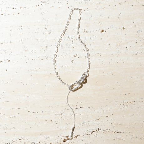 Raw edge clip necklace