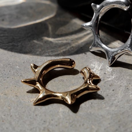 Raw edge cuff ring