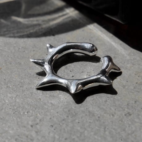 Raw edge cuff ring