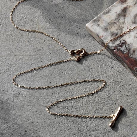 norme heart frame necklace / SV925＋Gold Plated