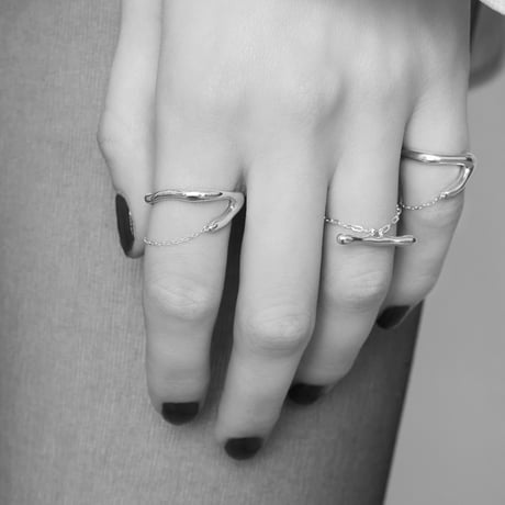 norme frame earcuff pinky ring / SV925＋Gold Plated