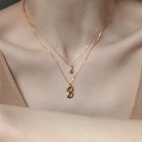 norme numbering mini necklace / SV925＋Gold Plated