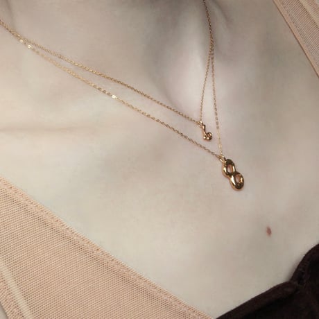 norme numbering mini necklace / SV925＋Gold Plated