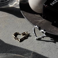 Raw edge heart cuff