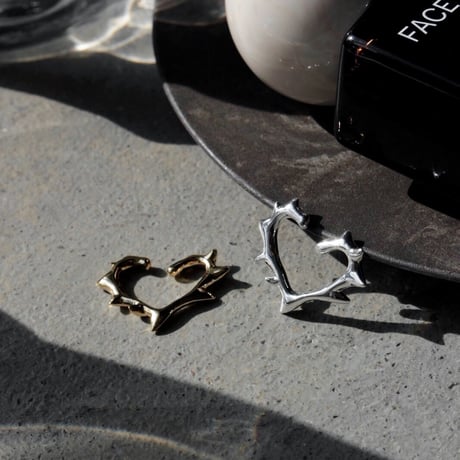 Raw edge heart cuff