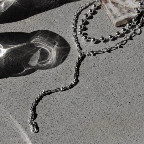 Chrome spike necklace (2P)