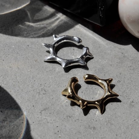 Raw edge cuff ring