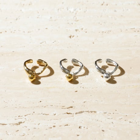Frequency plain cuff ring