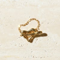 norme heart frame ring / SV925＋Gold Plated