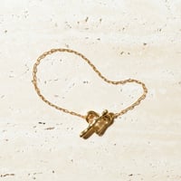 norme heart frame bracelet / SV925＋Gold Plated