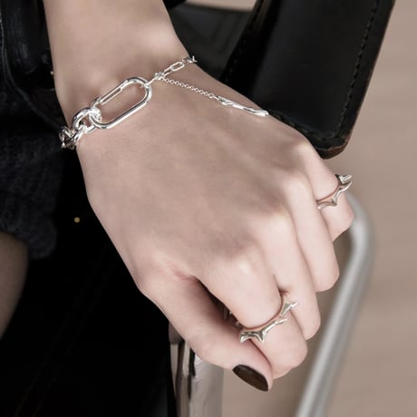 Raw edge cuff ring