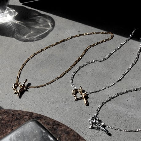 Raw edge heart necklace