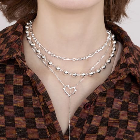 Raw edge heart lariat