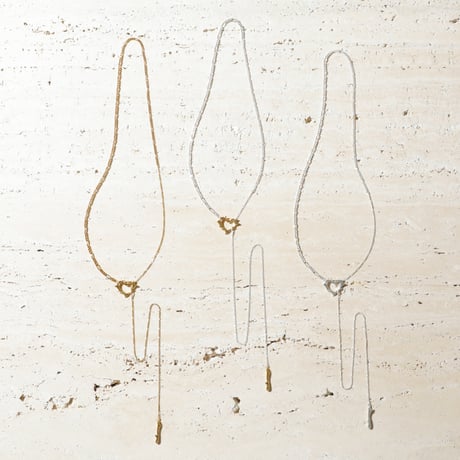 Raw edge heart lariat