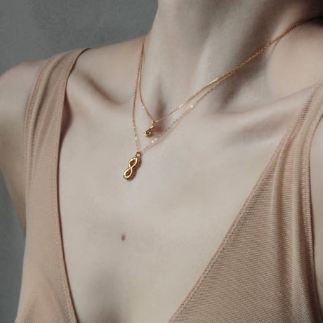 norme numbering mini necklace / SV925＋Gold Plated