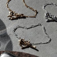 Raw edge heart bracelet