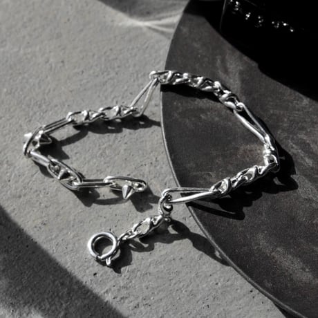Chrome spike bracelet