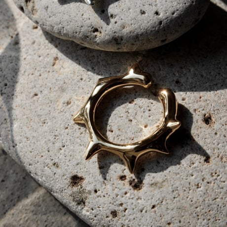 Raw edge cuff ring