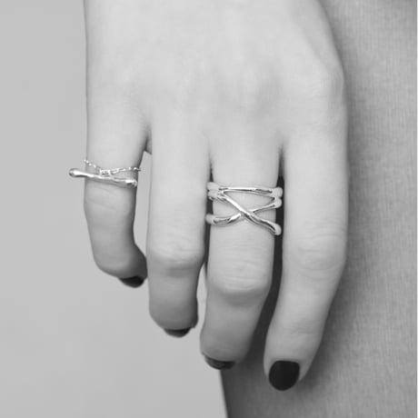 norme frame bar ring / SV925＋Gold Plated