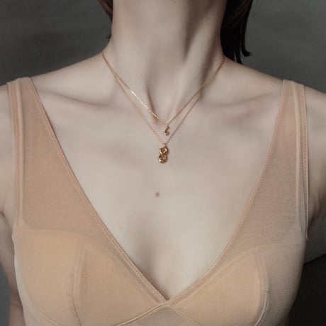 norme numbering mini necklace / SV925＋Gold Plated