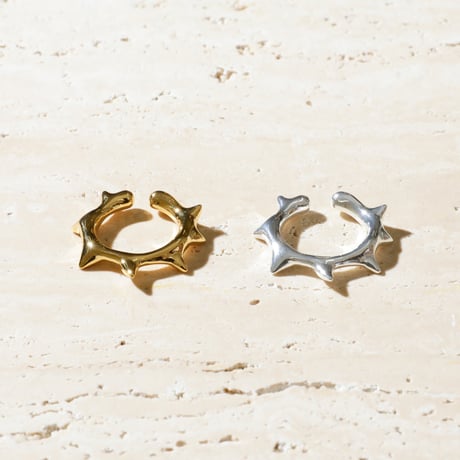 Raw edge cuff ring