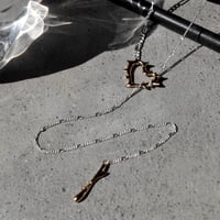 Raw edge heart lariat