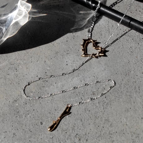 Raw edge heart lariat