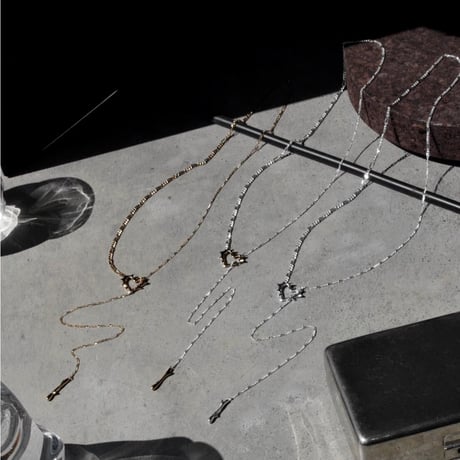 Raw edge heart lariat