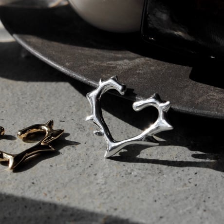Raw edge heart cuff