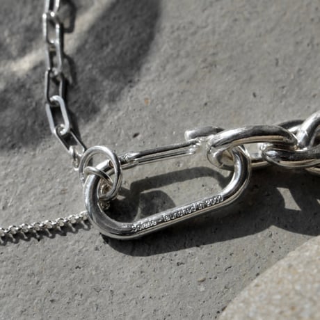 Raw edge clip necklace