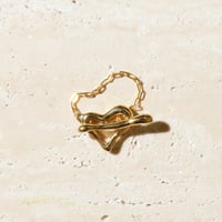 norme heart frame ring / SV925＋Gold Plated