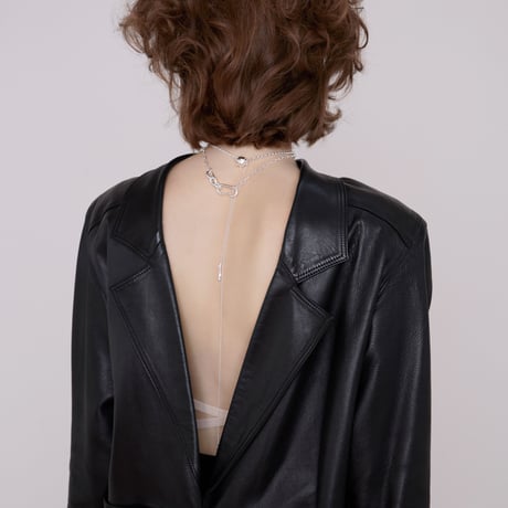 Raw edge necklace