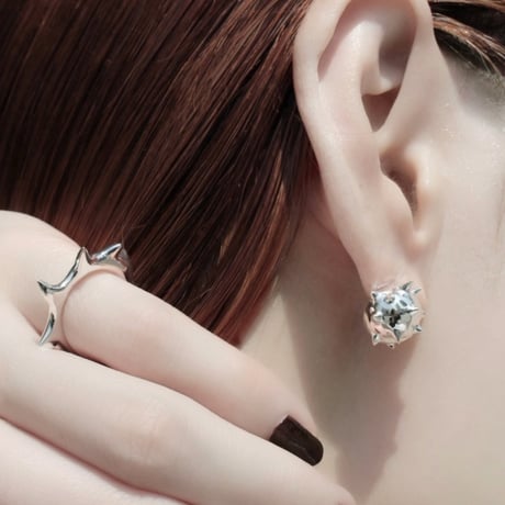 Raw edge cuff pinky ring