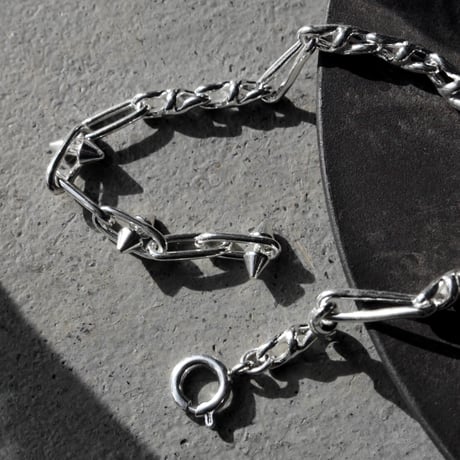 Chrome spike bracelet