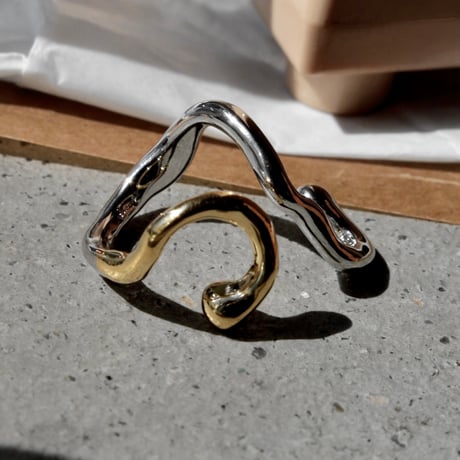 Frequency cuff pinky ring (mix color)